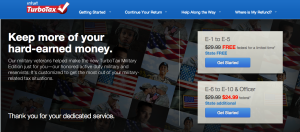 TurboTax Military Edition is free for E1-E5's!